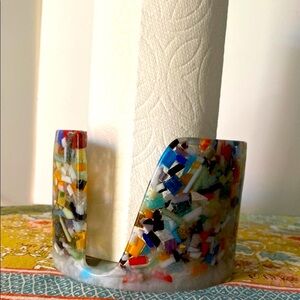 Colorful Mosaic Paper Towel or Toilet Paper Holder